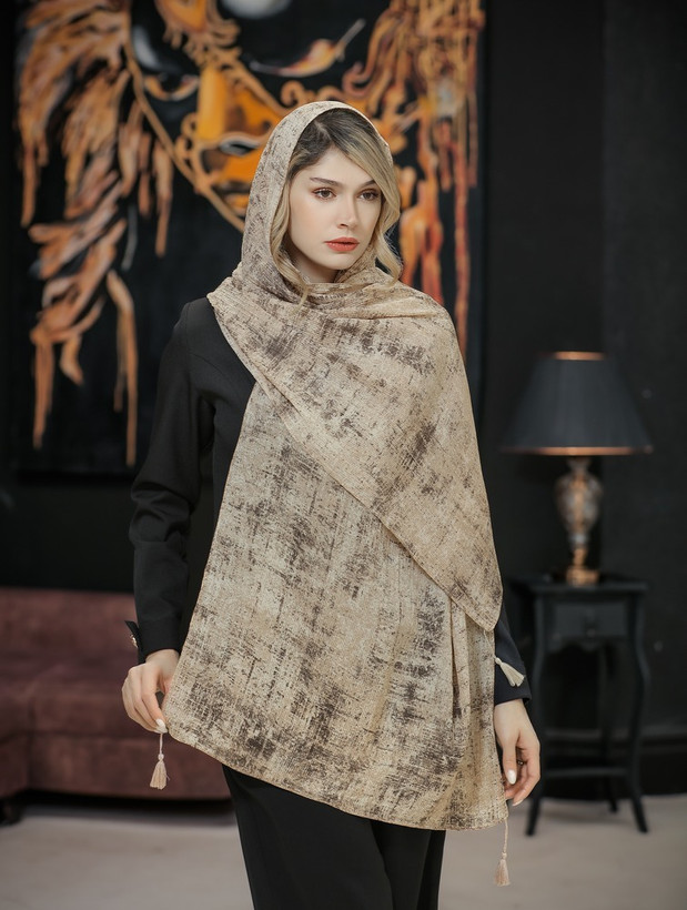 شال مجلسی پتینه چاپ خیس پارچه حریر 8 رنگ سری 80 تایی